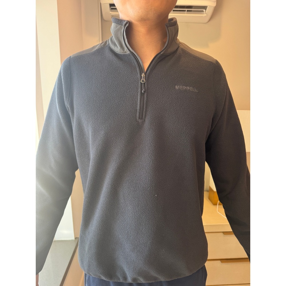 Merrell Fleece Pullover Jacket Half Zip Outdoor Activewear Top - Picture 4 of 5